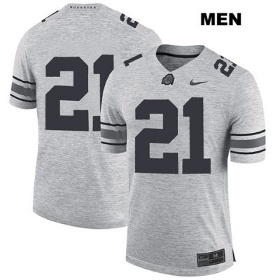 Men's NCAA Ohio State Buckeyes Parris Campbell #21 College Stitched No Name Authentic Nike Gray Football Jersey TJ20O14YO